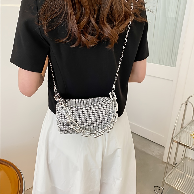 Women's Cloud Drawstring Rhinestones Evening Clutch Bags in