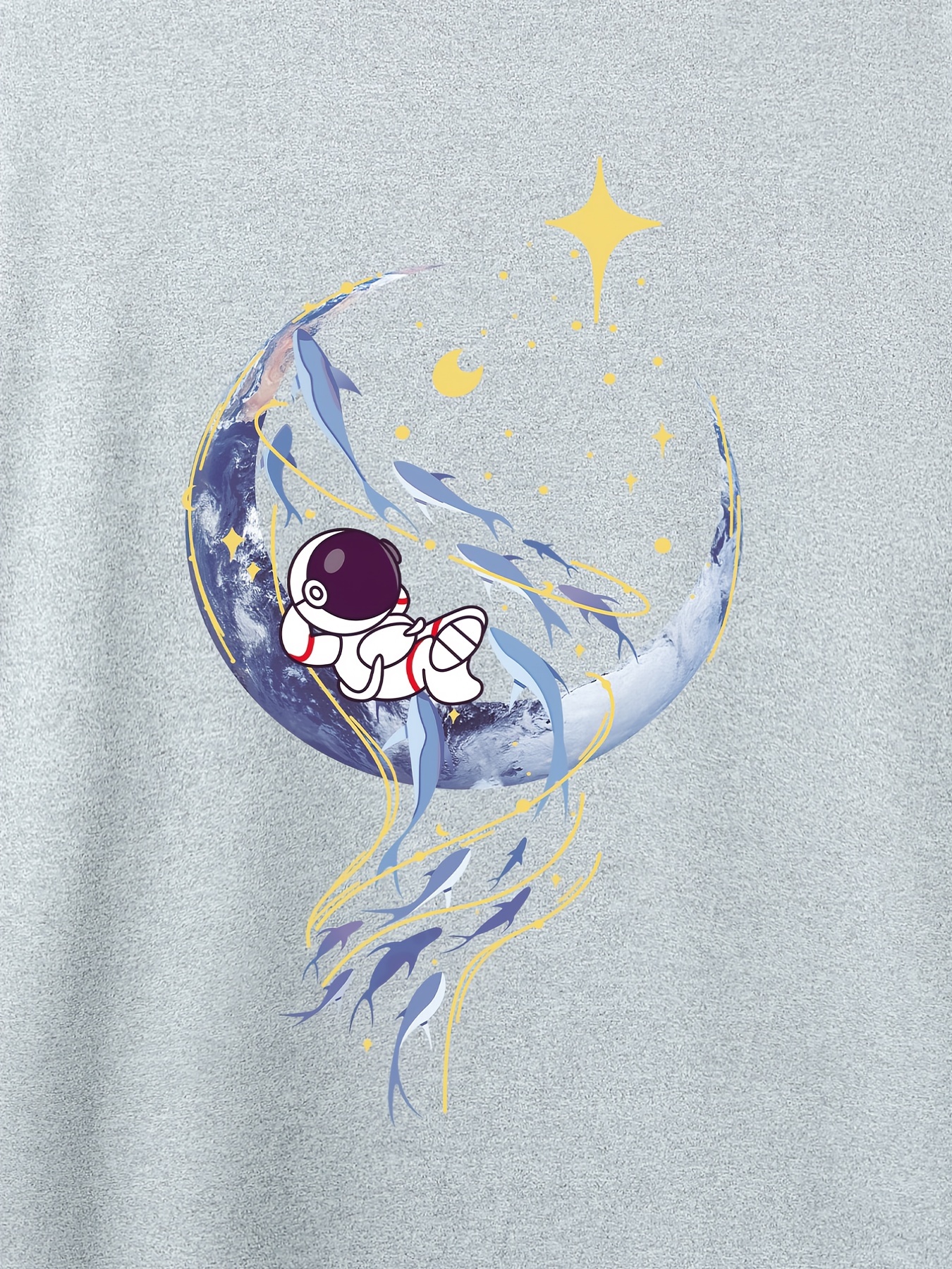 Camiseta Estampado Astronauta Hombre Camisetas Manga Corta - Temu