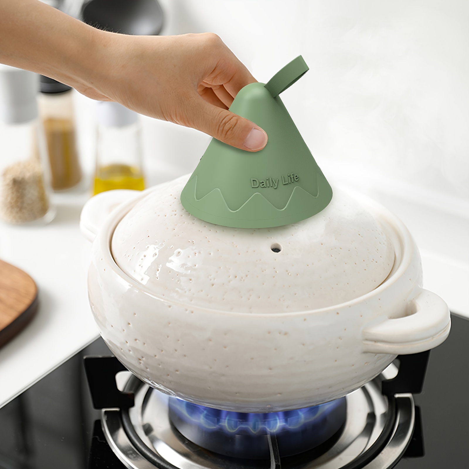 4 Pcs Manique Cuisine en Coton Silicone Antidérapant, Gant de Cuisine Anti  Chaleur Manique de Pot Carré pour la Cuisine et la Pâtisserie Gris :  : Cuisine et Maison