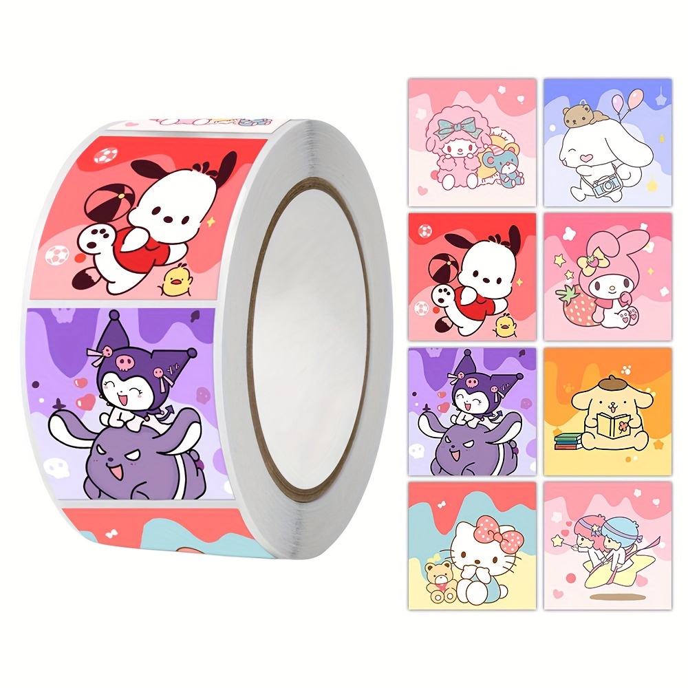 Kuromi, Hello Kitty & My Melody Miniso Crystal PET Stickers