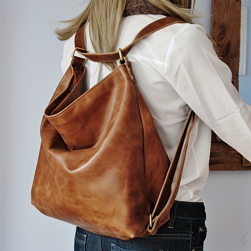 Vintage Preppy Style Backpack Purse, British College School Bag, Versatile  Two-way Shoulder Bag - Temu