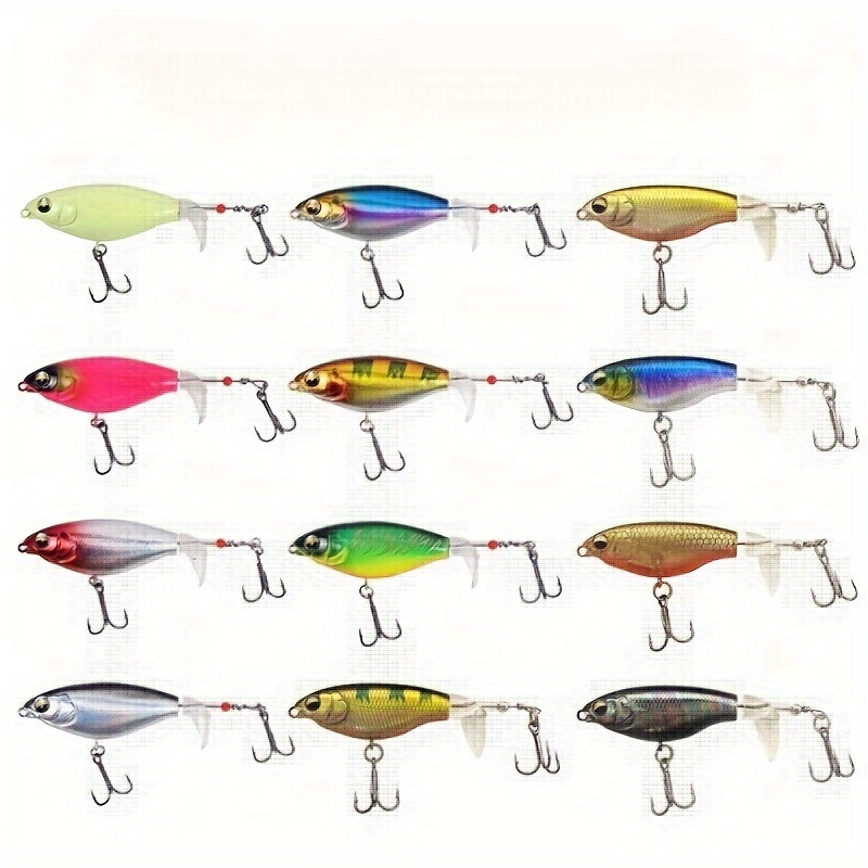 Topwater Fishing Lure Rotating Tail Vib Hard Bait Floating - Temu