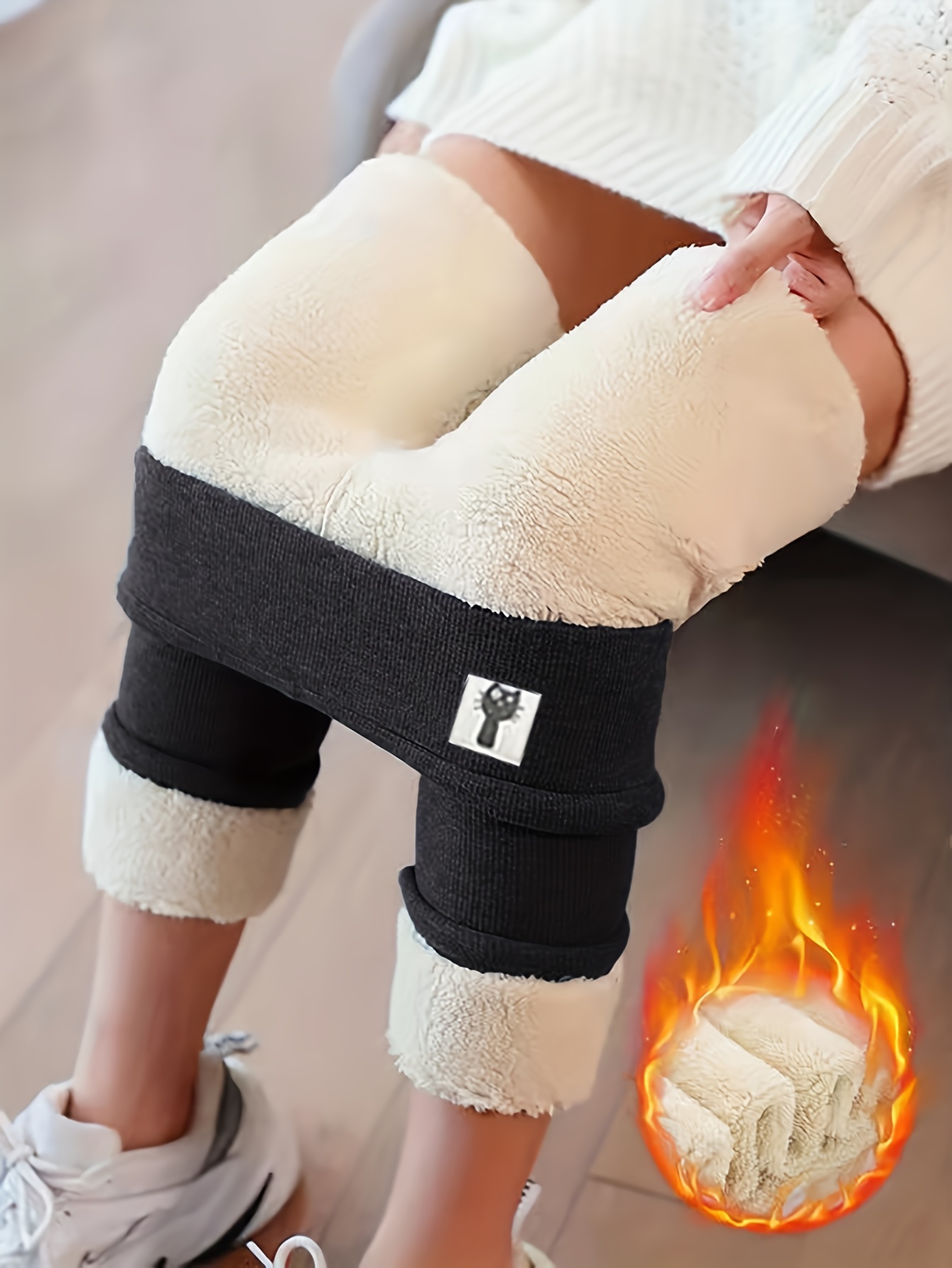 Women Winter Fleece Lined Warm Leggings Thermal Velvet Tights Solid Slim  Pants