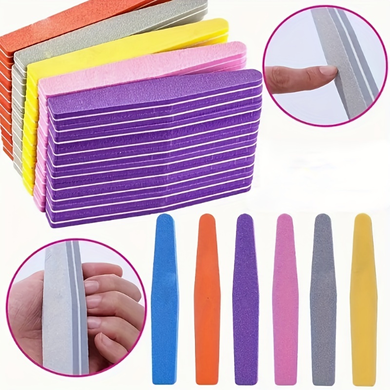 Amazon.com : Nail Files and Buffers 80/100/180 Grit Professional Nail Files  for Natural Nails,Double Sides Washable Block Disposable Nail Files for  Acrylic Nails : Beauty & Personal Care