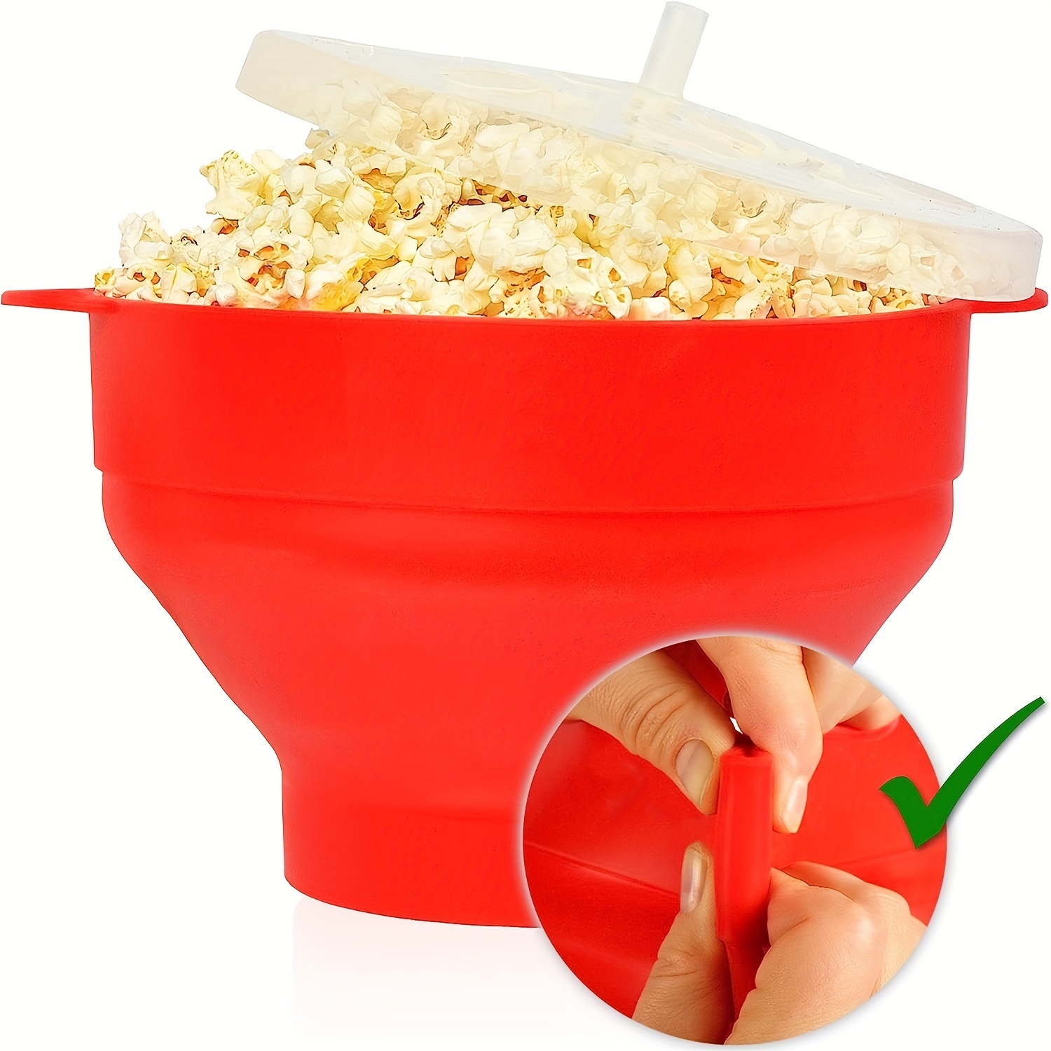 Small Size Microwave Popcorn Maker, Silicone Popcorn Maker, Collapsible  Bowl Bpa-free And Dishwasher Safe, A Handful Of Popcorn Suitable For One  Person Use - Temu