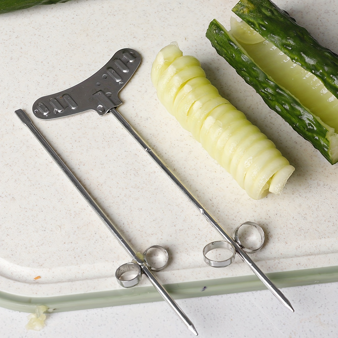 1pc PP Cucumber Spiral Cutter, Multifunction Vegetable Spiral