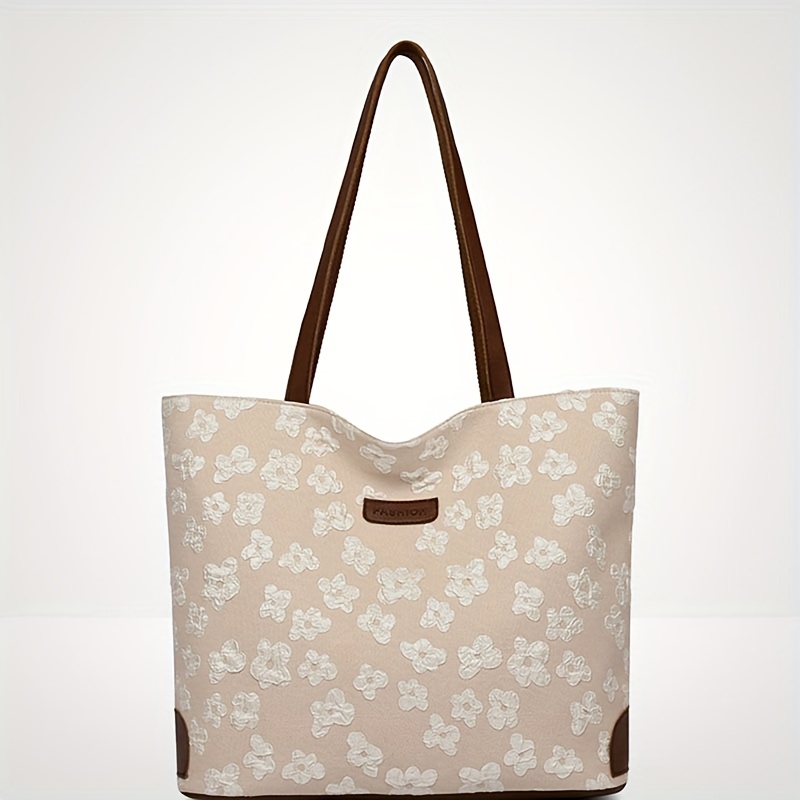 Louis Vuitton Printed Canvas Travel Tote Shopping Shoulder Bag at