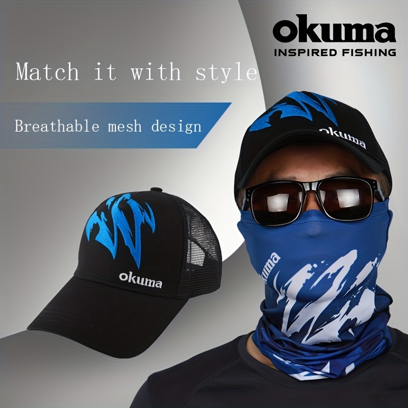 Okuma Fishing Hat Sunscreen Windproof Long Brim Outdoor - Temu Canada