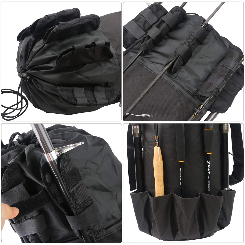 Cylindrical Fishing Bags Fishing Rod Bag Portable Folding - Temu
