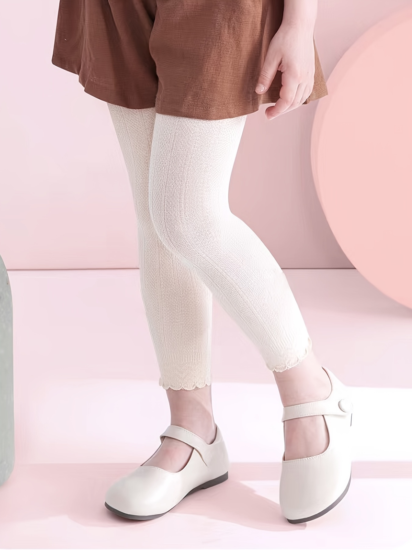 Girls' Cute Bunny Embroidery Ankle Legging Pants Slim Fit - Temu