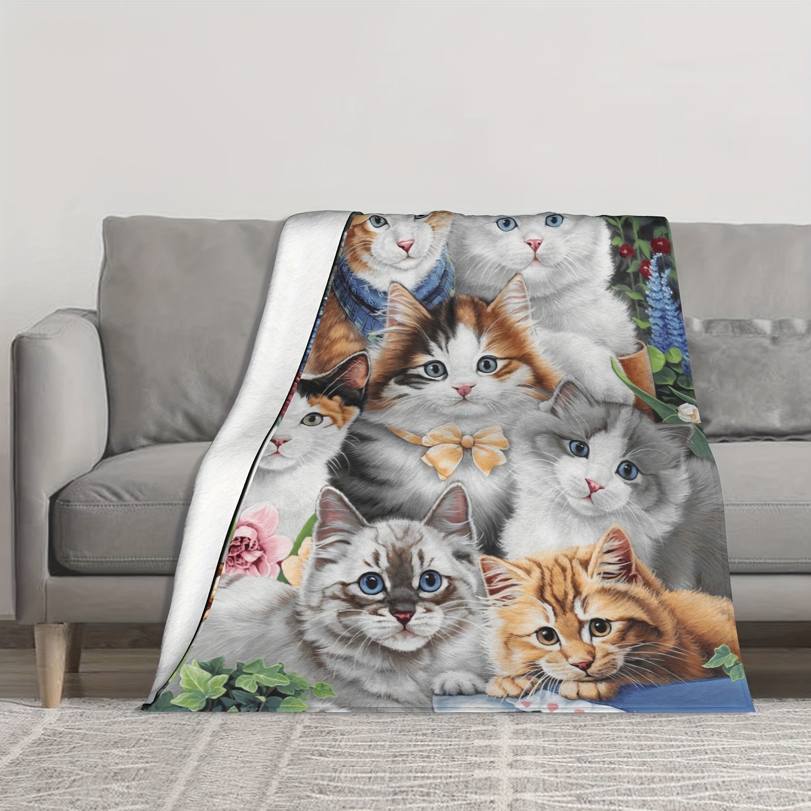 Kitten throw outlet blanket