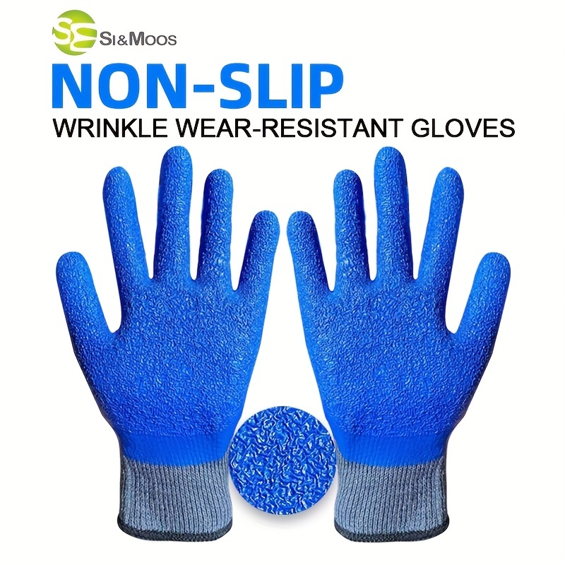 Thick Rubber Protective Gloves, Wear-resistant & Anti-slip