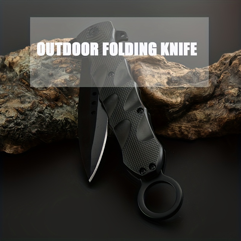 Multi Functional Stainless Steel Folding Knife With Non Slip Handle And  Sharp Blade For Outdoor Wilderness Survival Camping Travel - Sports &  Outdoors - Temu