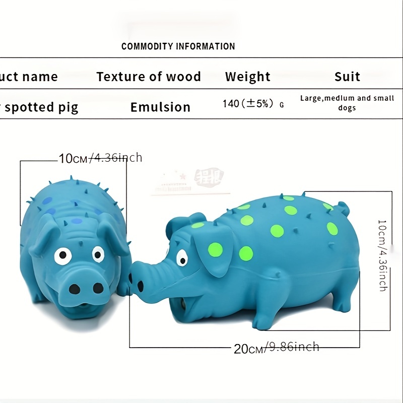 Blue pig dog outlet toy