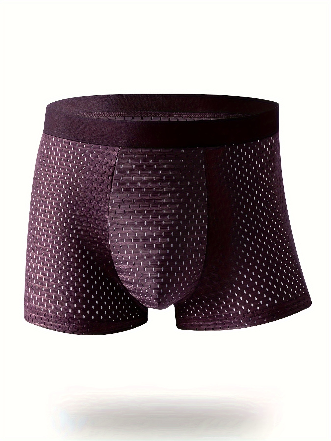 Men's Solid Color Briefs Underwear Quick drying Mesh Ice - Temu