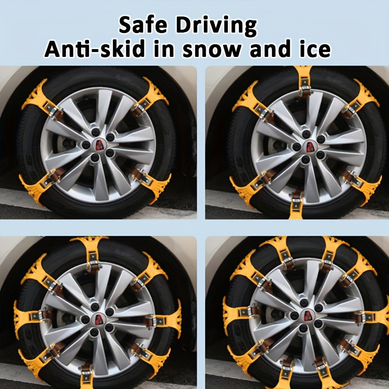 WYJW Eisbrecher-Schneeketten für Autos, Anti-Rutsch-Reifen