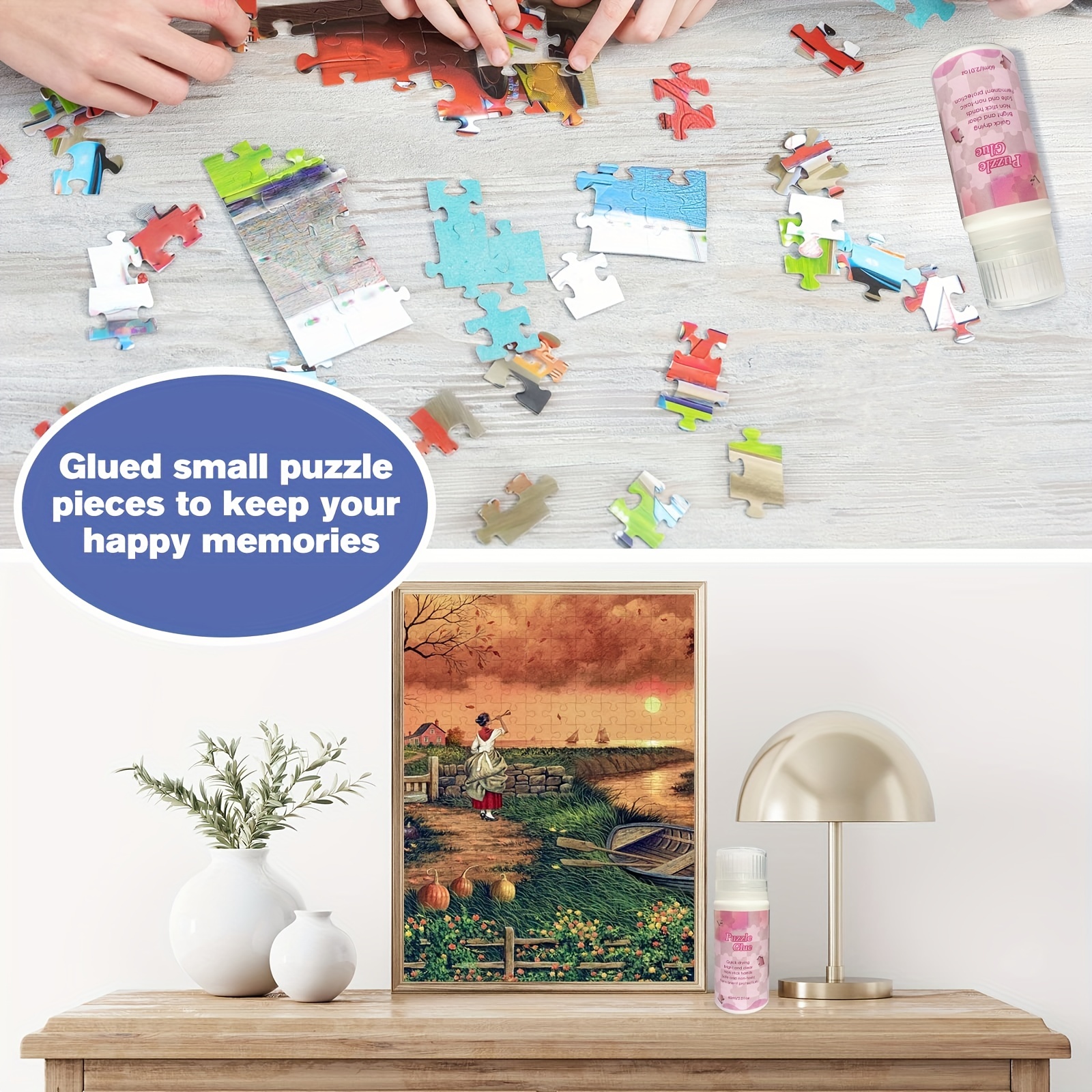 Aobp - Confezione da 12 fogli di colla per puzzle con supporto adesivo  trasparente per puzzle : : Giochi e giocattoli