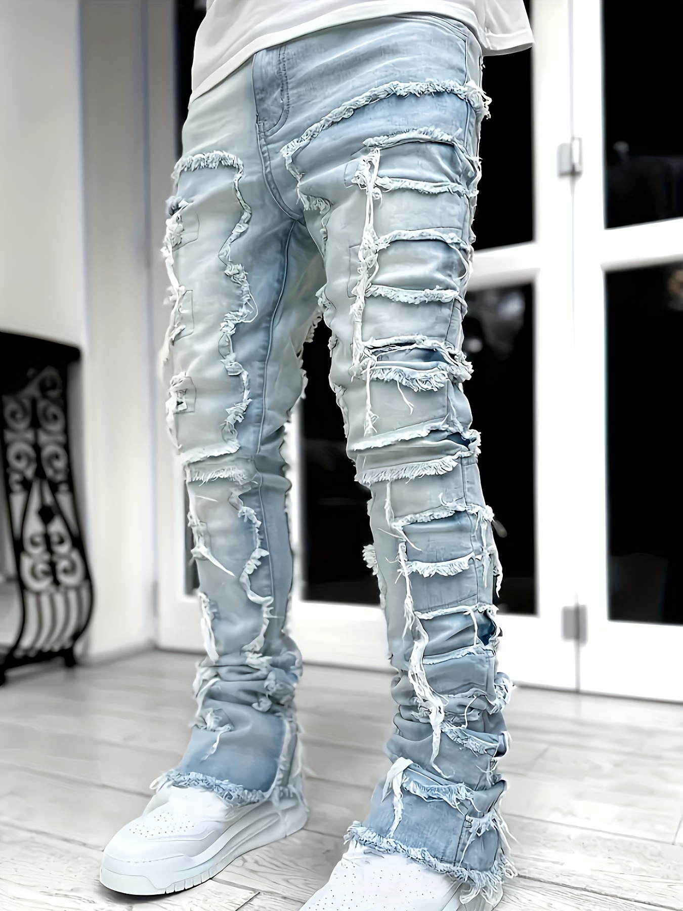 Square Pants Jeans - Temu