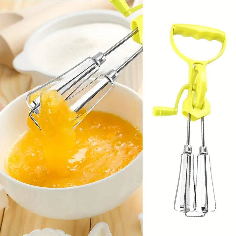 Cooking Manual Rotary Push Egg Whisk Blender Hand Egg Beater - Temu