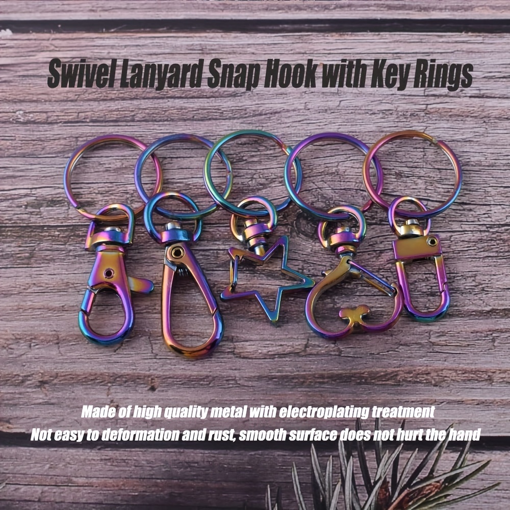 Rainbow Swivel Lanyard Snap Hook Key Rings Style Lobster - Temu Austria