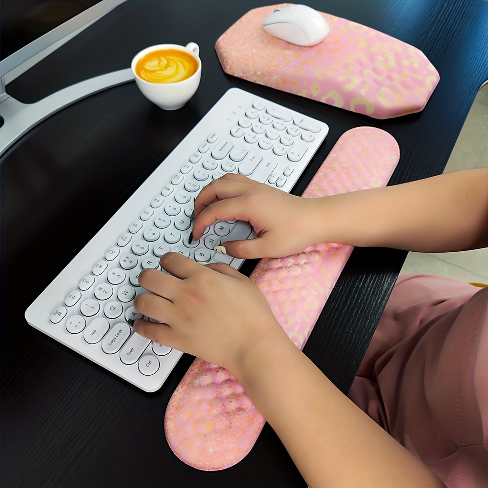 Tappetino per mouse ergonomico e poggiapolsi per tastiera, bracciolo per  computer