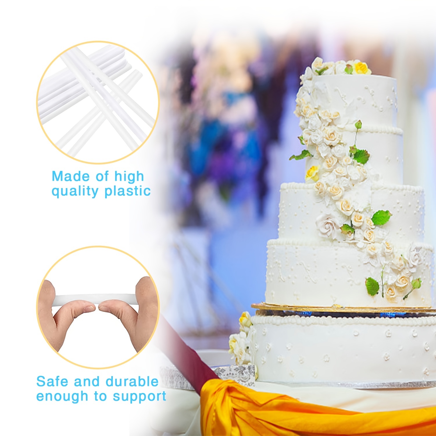 3 Tier Pillar Style White Wedding Cake Stand | Shopee Malaysia