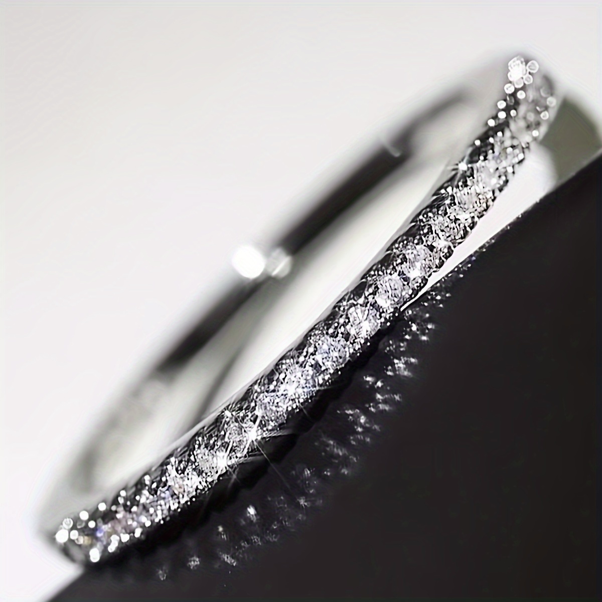 E-shop 1,5 Gramm Mode S925 Sterling Silber Einzelreihenring Halbkreis Rund Geometrischer Schmuckring Damen