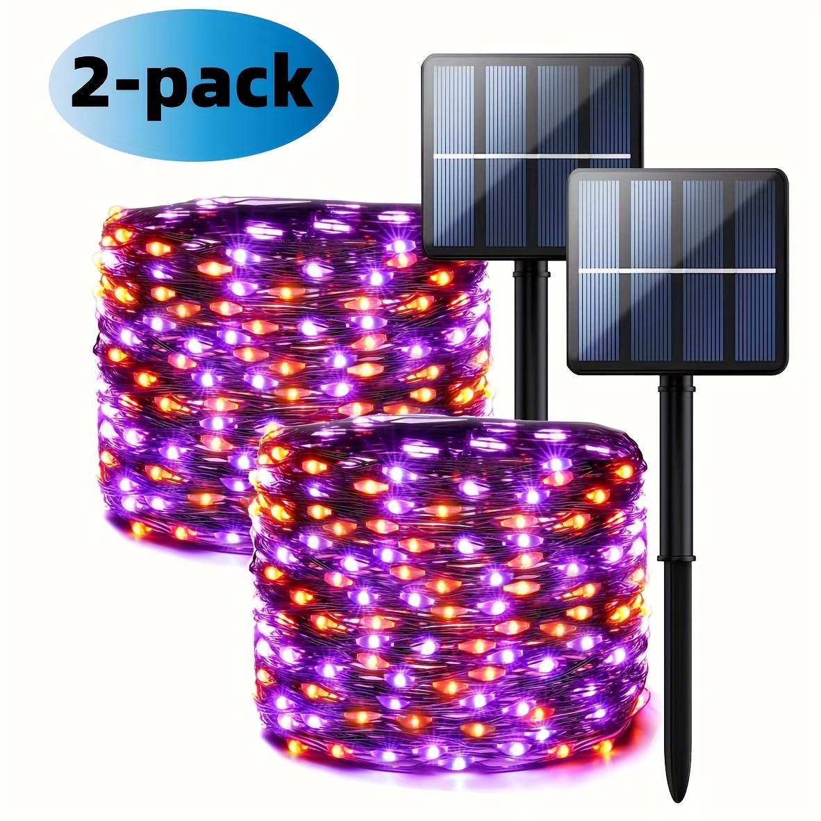 

1/2 & Purple , 39.37ft 120 Led , Purple , 8 , String , For Diy Decor,