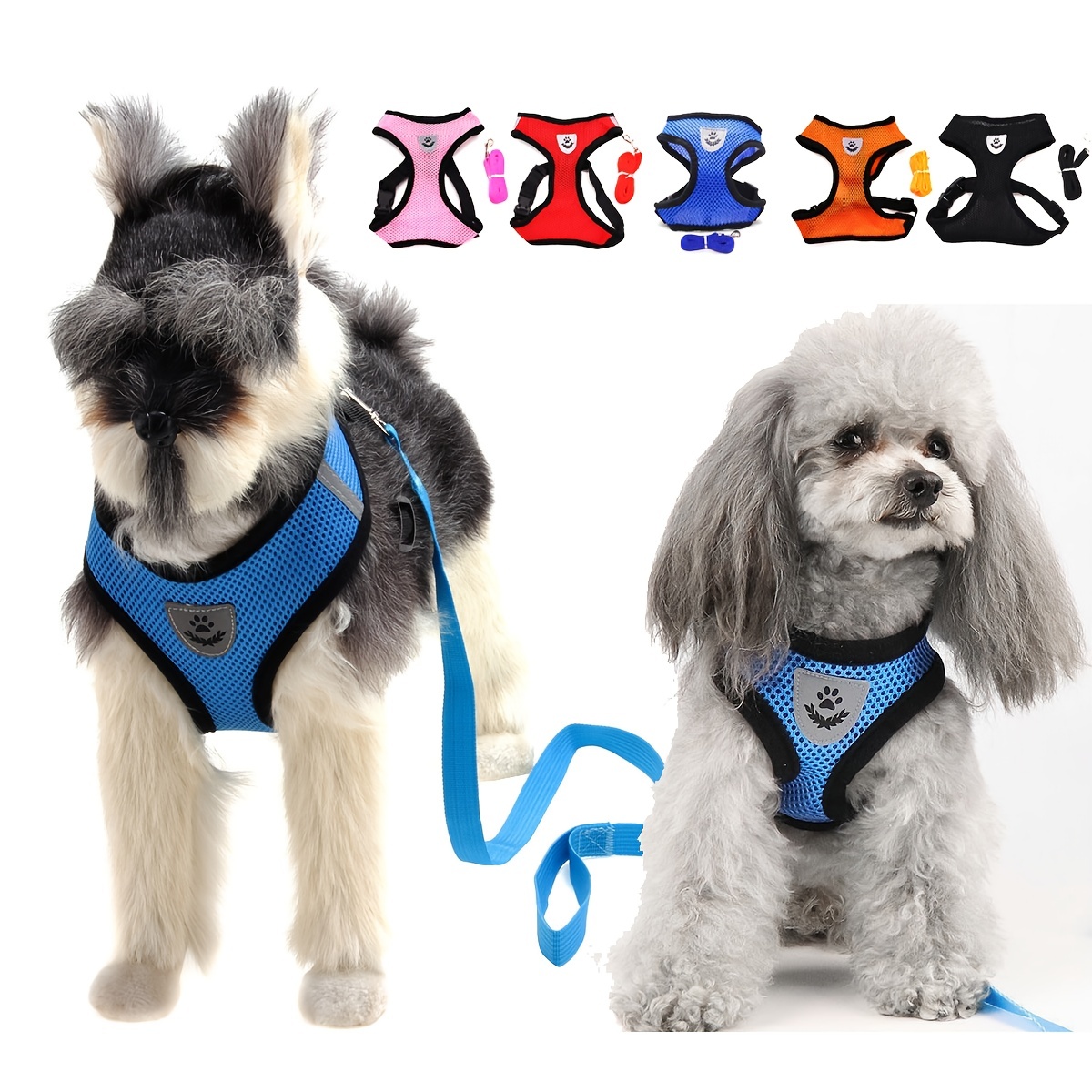 Pet Dog Harness with Rops Small Medium Dog Lead Walking Leashes Adjustable  Pet Chest Strap Fashion Dog Collar Accessories