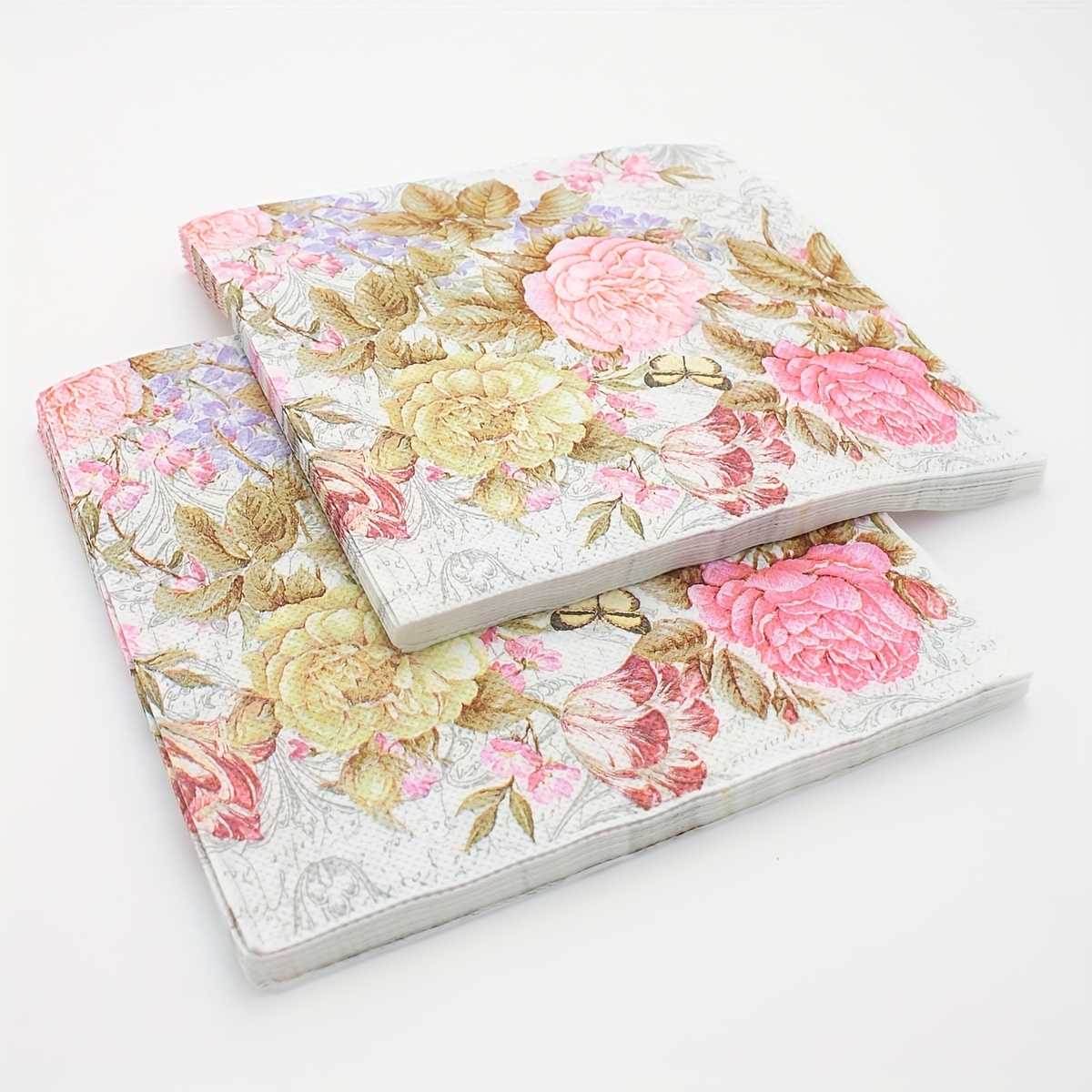 Elegant Peony Pattern Disposable Napkins Weddings Temu Australia