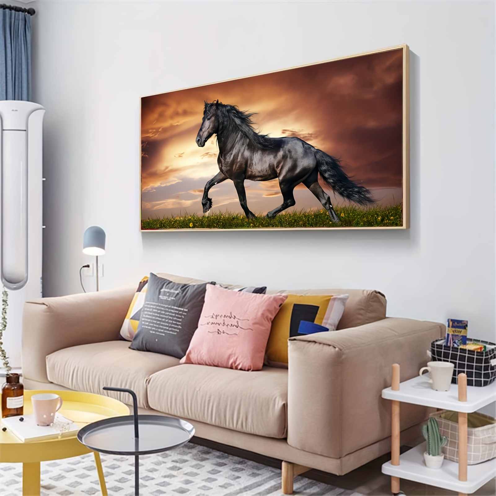 5d Diy Large Diamond Painting Kits For Adult Horse Round - Temu