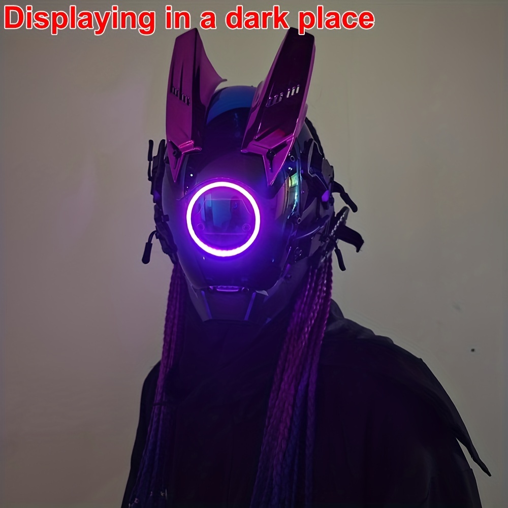 Masque Cyberpunk Cosplay Kendobi pour adolescents, realiation, masques  lumineux LED bricolage, décor de festival de musique de ville de nuit,  cadeau de refroidissement DJParty