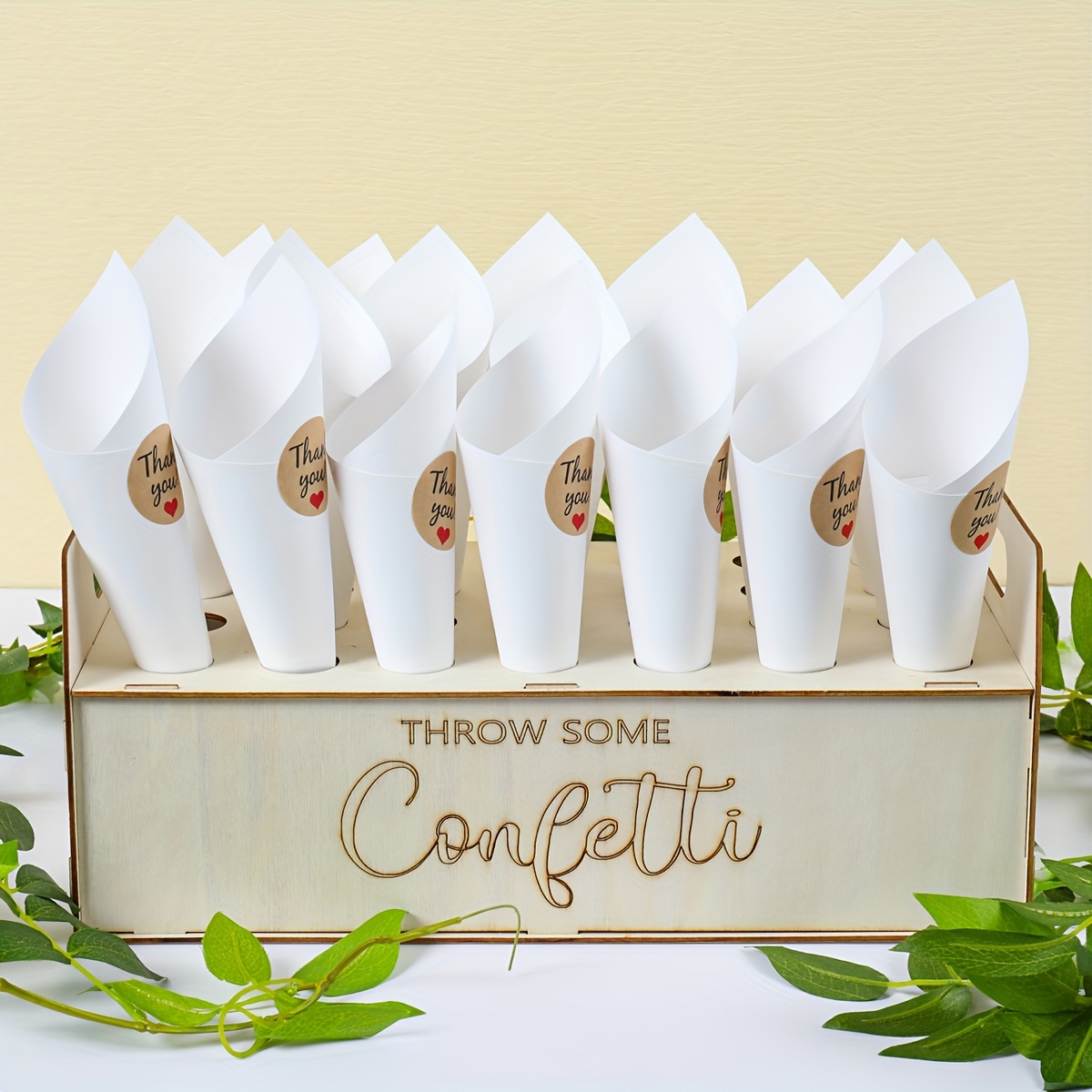 

Elegant Wooden Confetti Box Set - Perfect For Weddings, Parties & Holiday Table Decorations