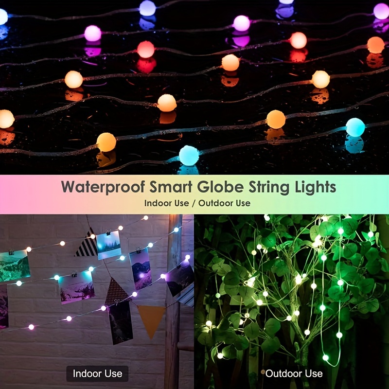 USB Smart Music Remote LED Ball Fairy String Lights Garland