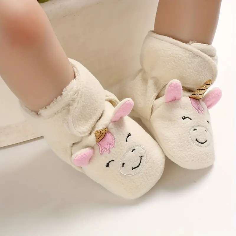 cute cartoon comfortable boots for baby girls soft warm non slip boots for indoor outdoor walking autumn and winter details 8