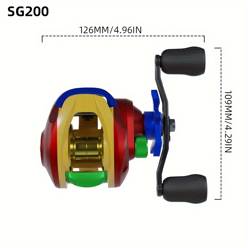 * SG Series 6.3:1 Gear Ratio Fishing Reel, Baitcasting Reel With 18LB Max  Drag, Fishing Tackle For Freshwater Saltwater