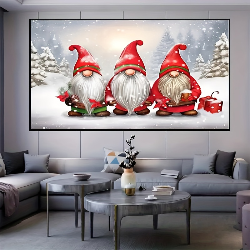 Merry Christmas Diamond Painting Santa Claus 5D Diy Art Paint Mosaic Jewel  Cross Stitch Home Wall