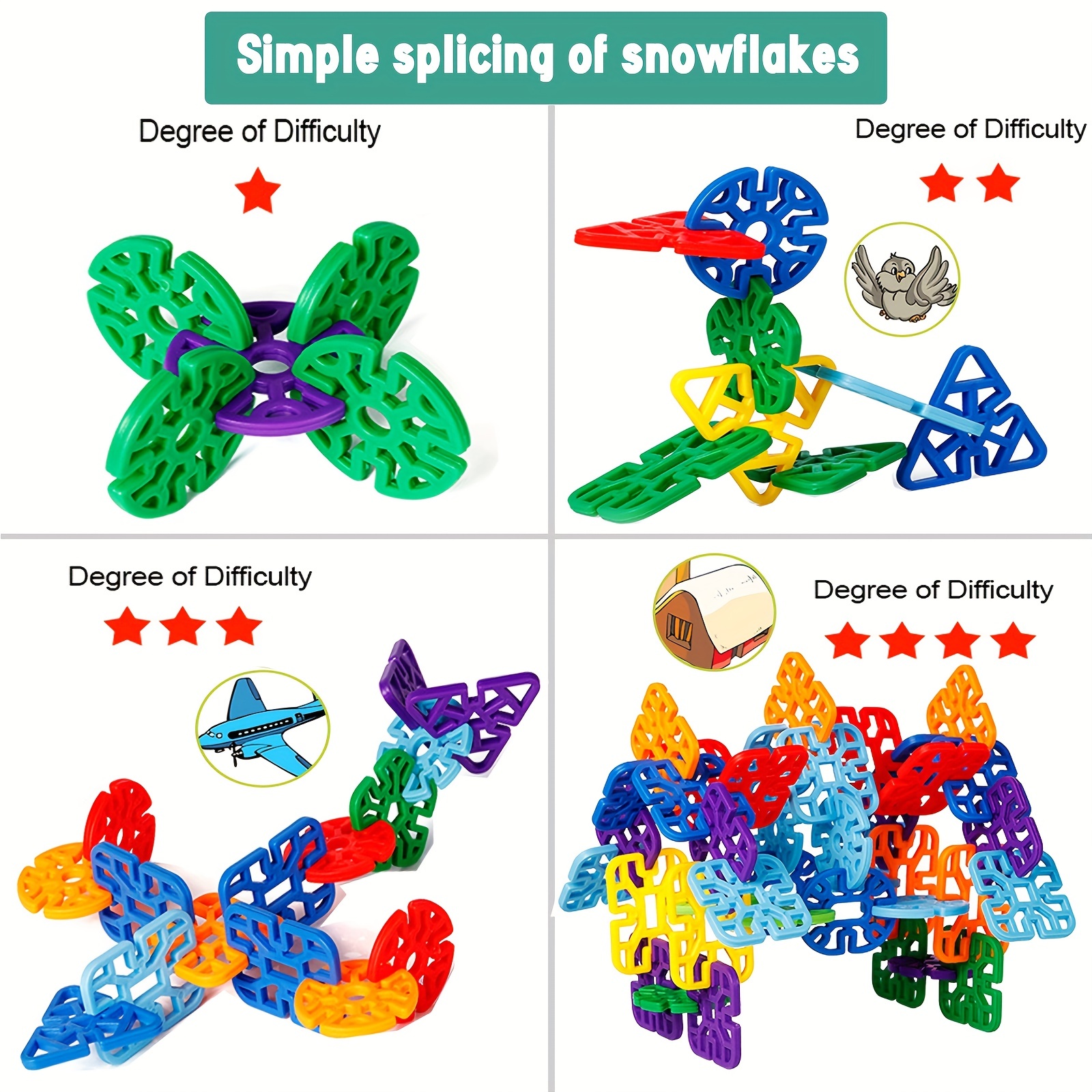 snowflake building snow flower blocks 300