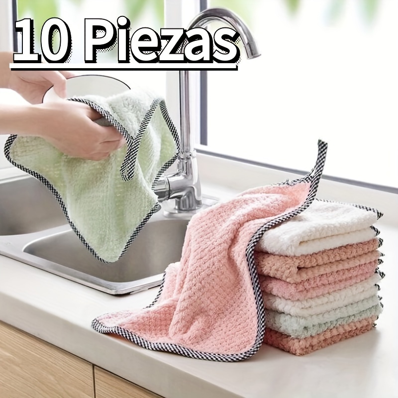 Paquete de 9 toallas de cocina para secar platos paños de cocina