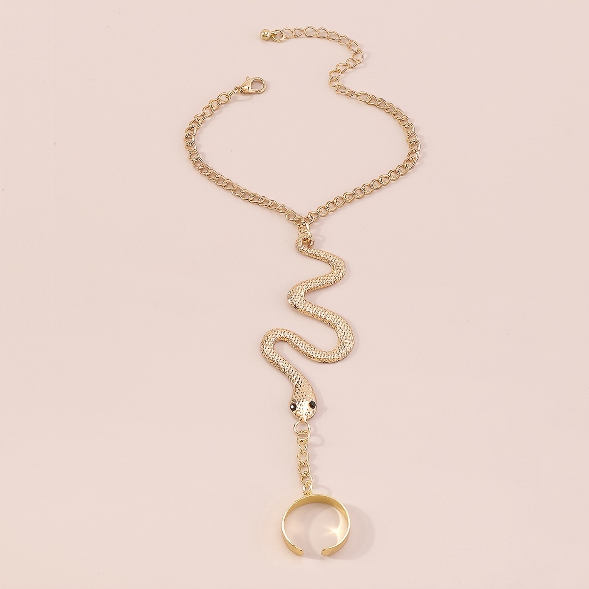 Gothic Exaggerated Snake Link Bracelet for Women