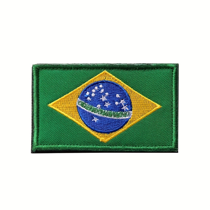 World Countries Embroidered Magic Seal Cloth Sticker Hook And Loop Patch
