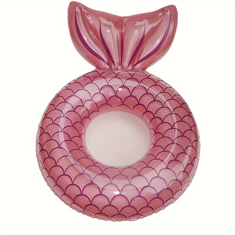 Mermaid With Backrest Inflatable Swimming Ring Pool Floater - Temu