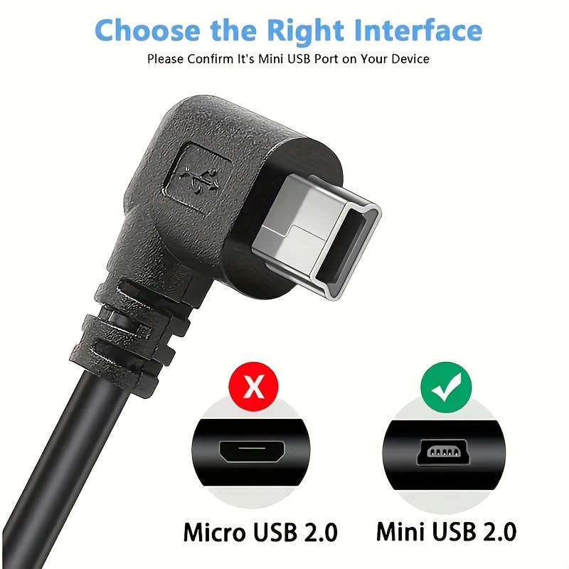 Câble de chargement Micro USB pour voiture, Ports Mini USB, caméra