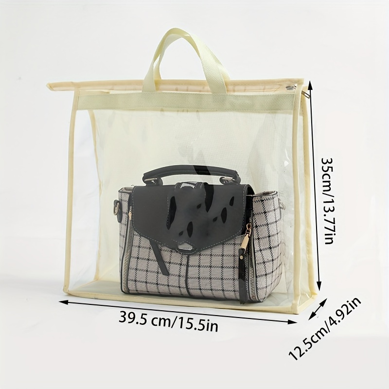 Clear Handbag Storage Bag Purse Storage Organizer Clear Dust - Temu