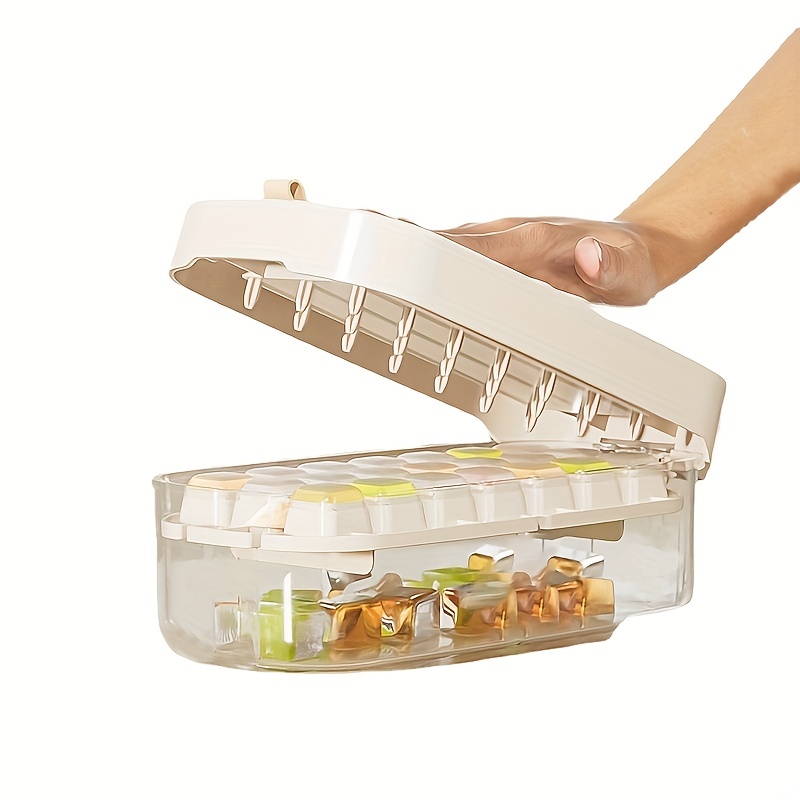 Layers Ice Cube Trays With Container And Ice Scoop, 104 Cavity