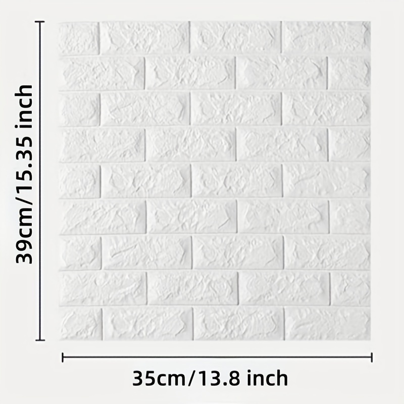 WADILE Papel tapiz de ladrillo 3D autoadhesivo, 20 unidades, paneles de  pared de ladrillo 3D autoadhesivos, espuma de polietileno impermeable