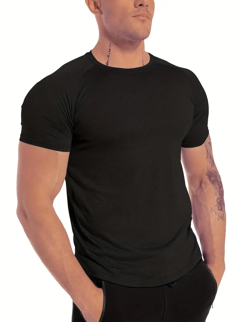 Men's Short Sleeve Crew Neck T shirts Lightweight Quick Dry - Temu