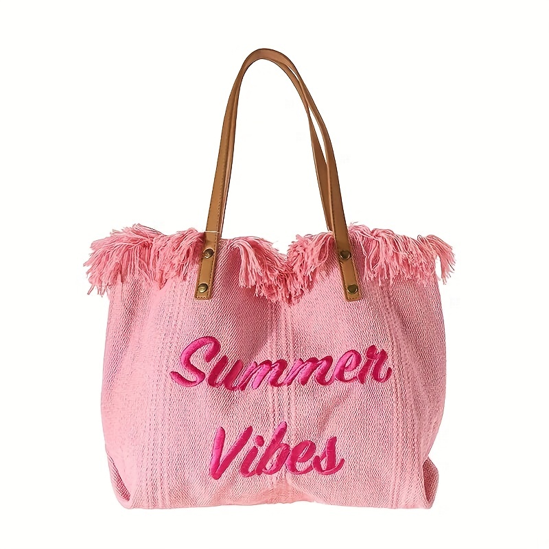 Pink White Stripe Canvas Tote Bag Victoria's Secret