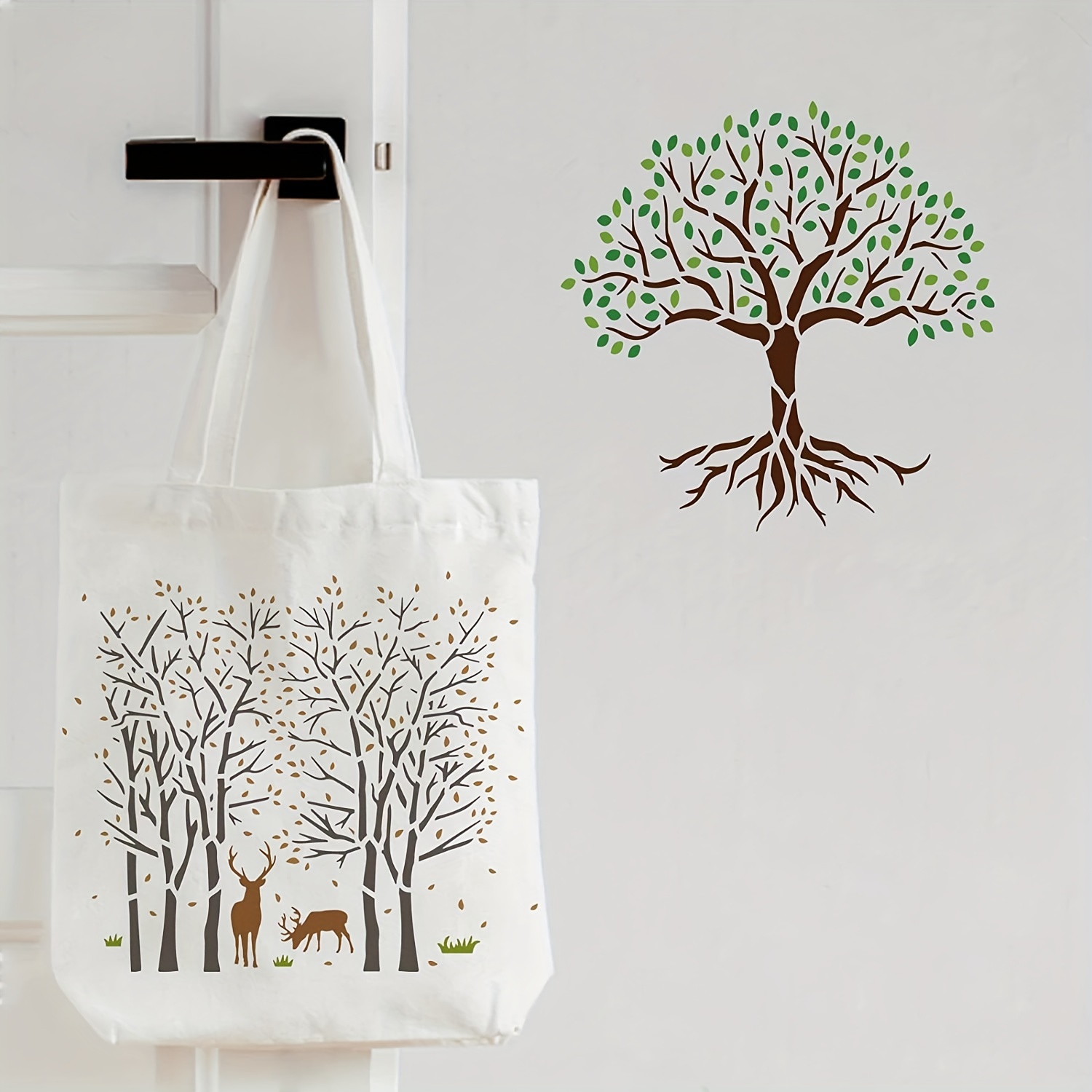 Cotton Tote Shopping Bag Tree of Life Design
