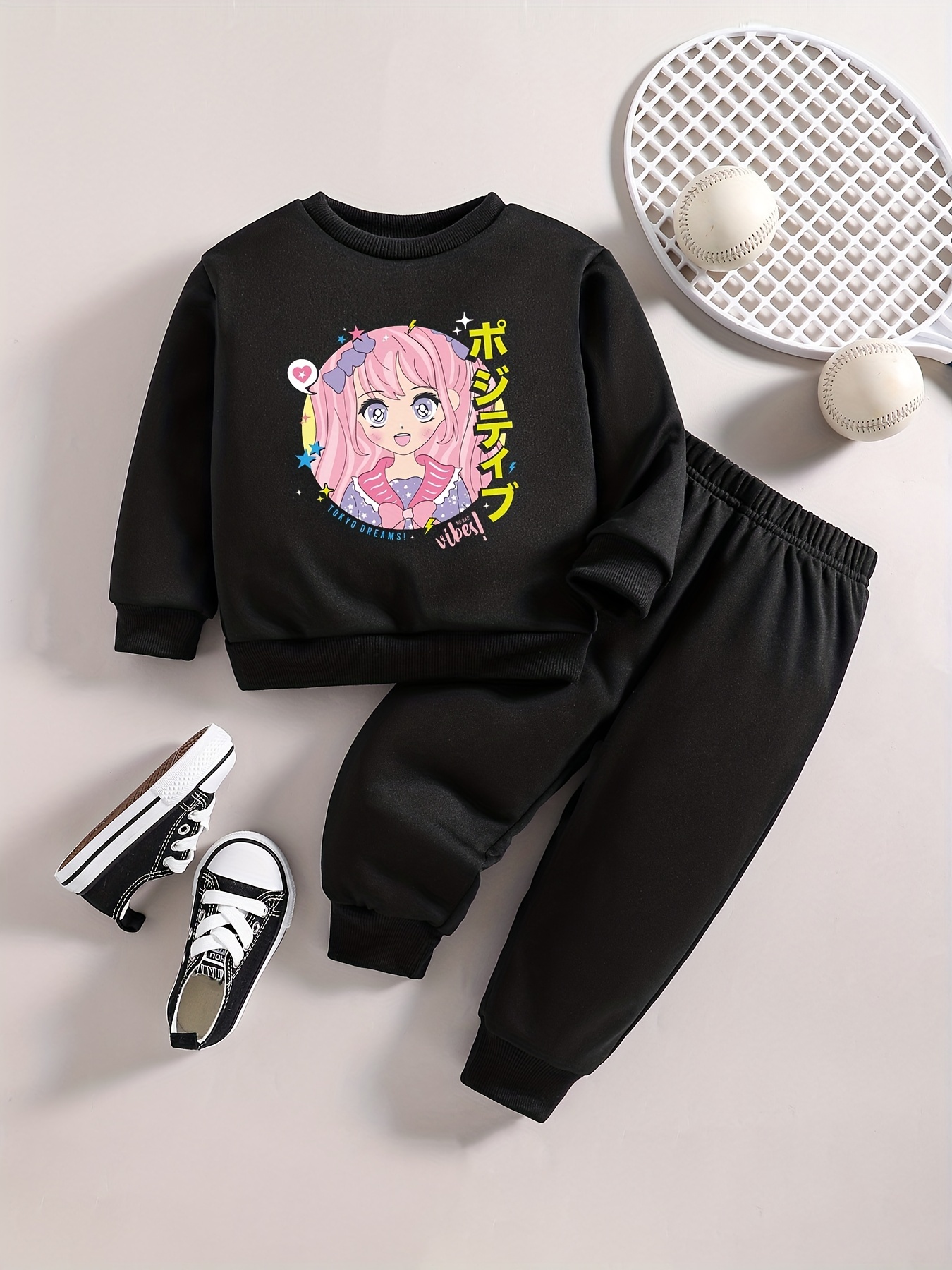 Roupa De Bebê Fofo Com Estampa De Anime 2 Peças - Conjunto De Moletom  Casual Infantil Com Calça Para Outono Inverno - Temu Portugal